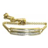 Princess Cut White Sapphire Bolo Bracelet