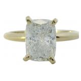 14kt Gold 2.02 ct Cushion Cut Lab Diamond Ring