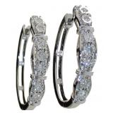 Quality 1/4 ct Diamond Hoop Earrings