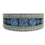 Channel Set 1.00 ct Natural Tanzanite Ring