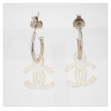 Chanel CC Logo Earrings