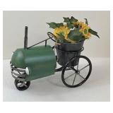 Country Side Metal Green Tractor Planter
