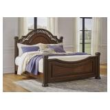Queen Lavinton Poster Bed with a Cherry Finish.