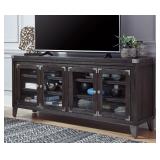 LG 63" Rustic Dark Gray Industrial TV Stand