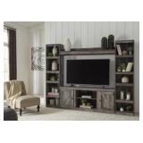 Wynnlow 4-Piece Rustic Gray Entertainment Center