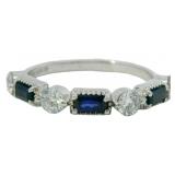 Antique Style 1.40 ct Sapphire & Diamond Ring