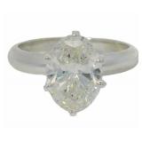 Oval Brilliant Cut 2.01 ct Diamond Solitaire Ring