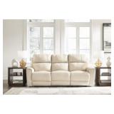Dahlmoore PWR REC Almond Leather Sofa