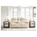 Dahlmoore PWR REC Almond Leather Love Seat