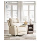Dahlmoore Almond Leather Power Rocker Recliner