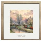 Lamplight Lane 32 X 32 Framed Print By Kinkade