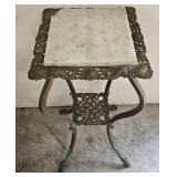 Victorian Brass Marble Stand