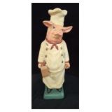 Chef Pig Statue