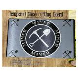 Tempered Glass Coal Miner Cutting Board