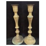 vintage brass candlesticks