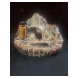 Vintage Ceramic Mountain Scene