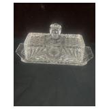 crystal covered butter dish