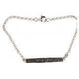 Natural 1/3 ct Chocolate Diamond Bar Bracelet