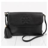 Tory Burch Black Tassel Leather Shoulder Bag