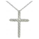 Brilliant Natural Diamond Cross Necklace