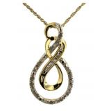 Beautiful 1/4 ct Diamond Infinity Necklace