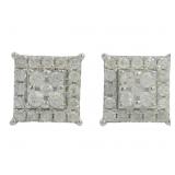 10kt Gold 2/3 ct Princess Cut Diamond Earrings