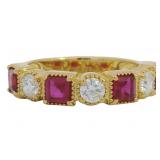 Antique Style 1.45 ct Ruby & Diamond Ring