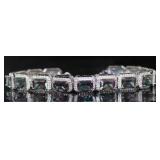 Emerald Cut 22.50 ct Mystic Topaz Bracelet