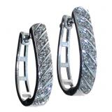 Stunning 1/4 ct Diamond Hoop Earrings