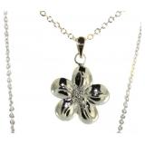 Diamond Accent Flower Pendant