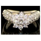 Platinum 1.10 ct Natural Brilliant Diamond Ring