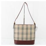 Burberry Nova Check Leather Shoulder Bag