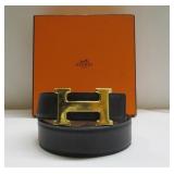 Hermes Constance H Reversible Belt