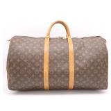 Louis Vuitton Monogram Keepall 55 Boston Bag