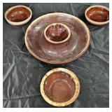 Vintage Kathy Kale Chip and Dip Serving bowl Set