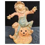 Vintage Scarecrow Cermaic Figurine *Chipped*