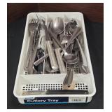 Tray of silverware
