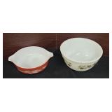 2 Pyrex mixing bowl