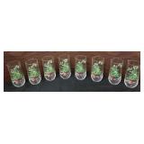 8 pc vintage Luminarc Noel Christmas Tree