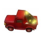 Metal Lighted Christmas Truck