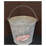 Vintage De Luxe Galvanized Metal Bucke