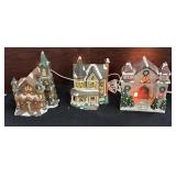 Lighted Christmas Vllage Collectible Houses  From