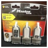Master Lock Stainless Steel 3 Pack