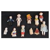 11 Collection of All-Bisque Penny Dolls