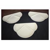 3 Serving Plate Made of White Premium Porcelain
