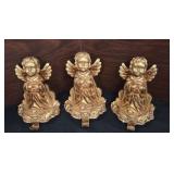 Vintage Gold Angel Stocking Holders