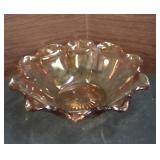Carnival Glass Bowl In The "Round and Oval