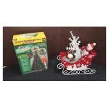 Santa Claus Sled and Star Shower Tree Dazzler LED
