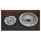 Set of Two Crystal Ashtrays