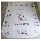 Vintage 1966 Peanuts Blanket ï¿½I Love You Charlie